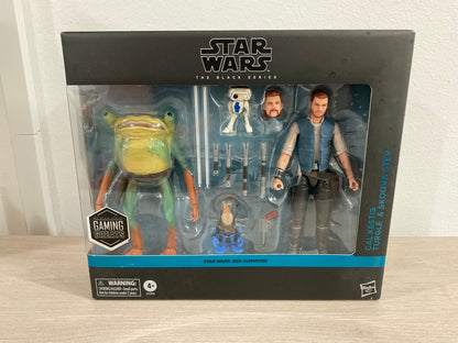 Star Wars The Black Series Cal Kestis, BD-1, Turgle & Skoova Stev – Jedi: Survivor Gaming Greats 6-Inch Action Figure Multipack