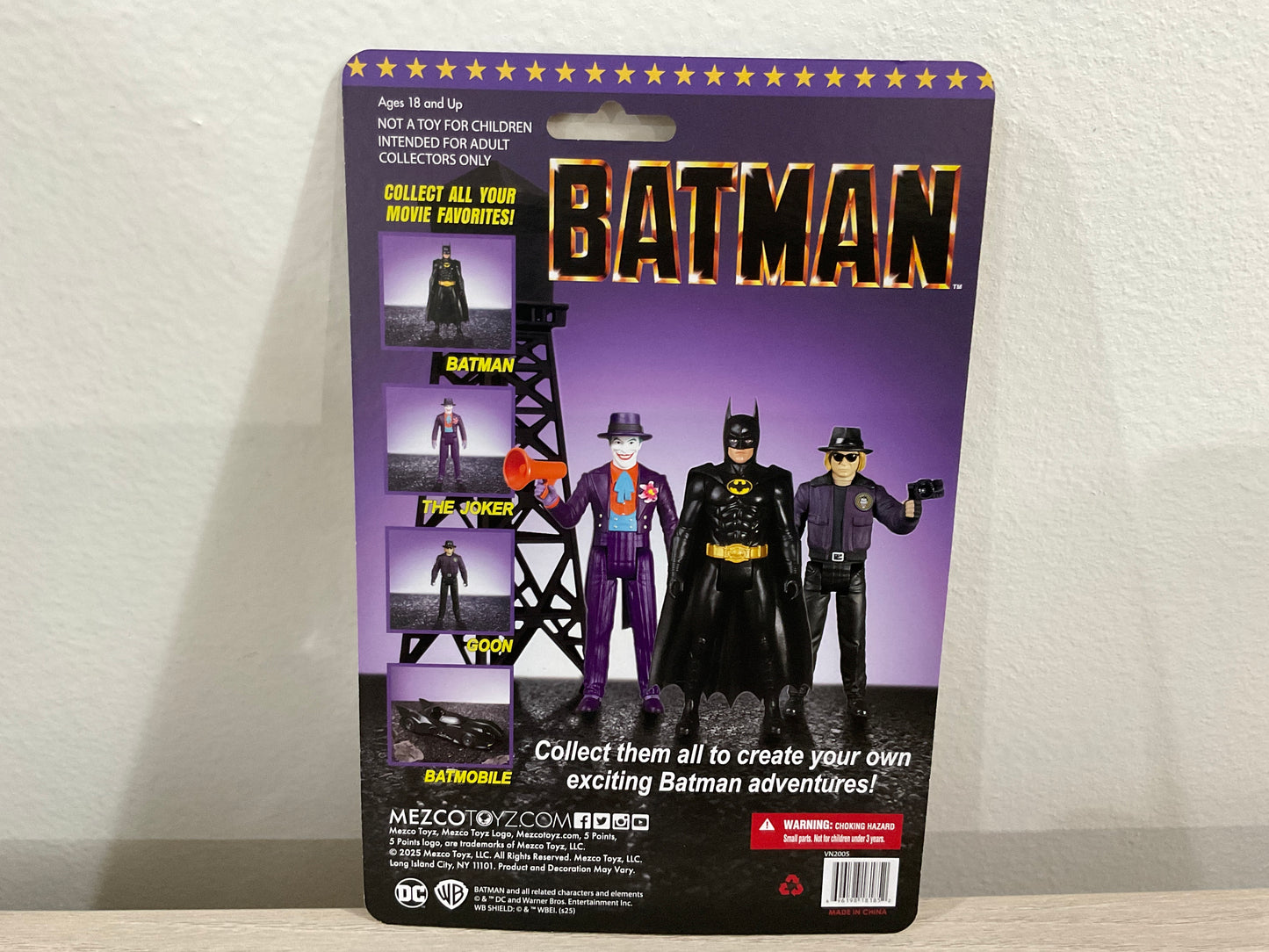 Mezco Batman (1989) 5 Points Figure Collection Joker 3.75" Retro Cardback