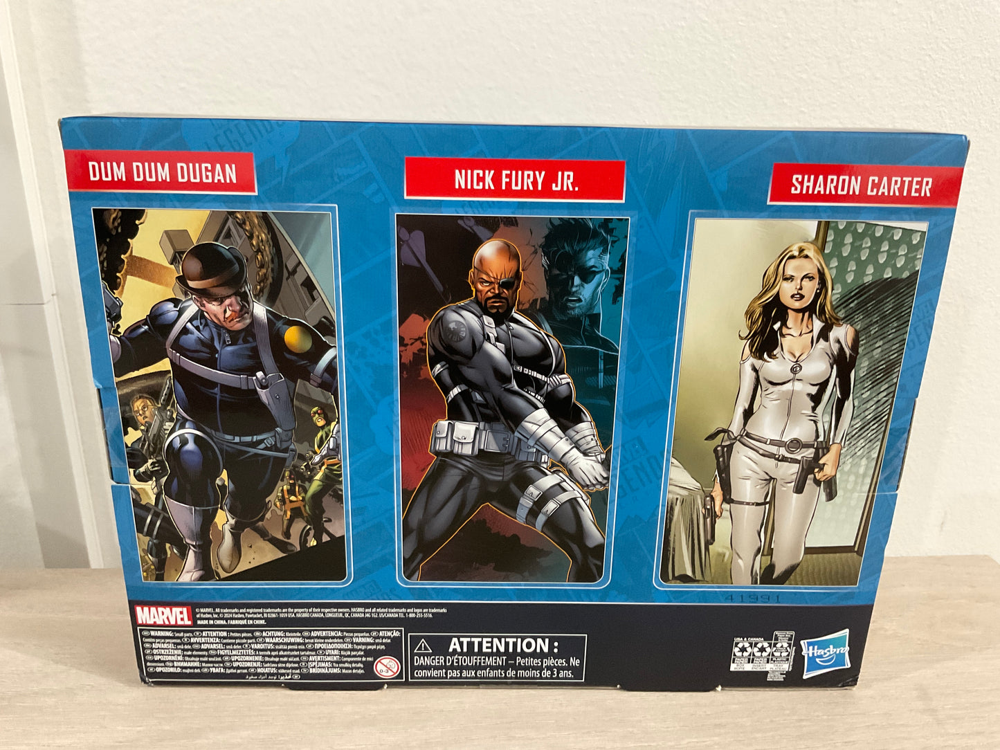 Marvel Legends Series S.H.I.E.L.D. 3-Pack – Dum Dum Dugan, Sharon Carter & Nick Fury Jr. 6" Figures (Damaged Packaging 7)