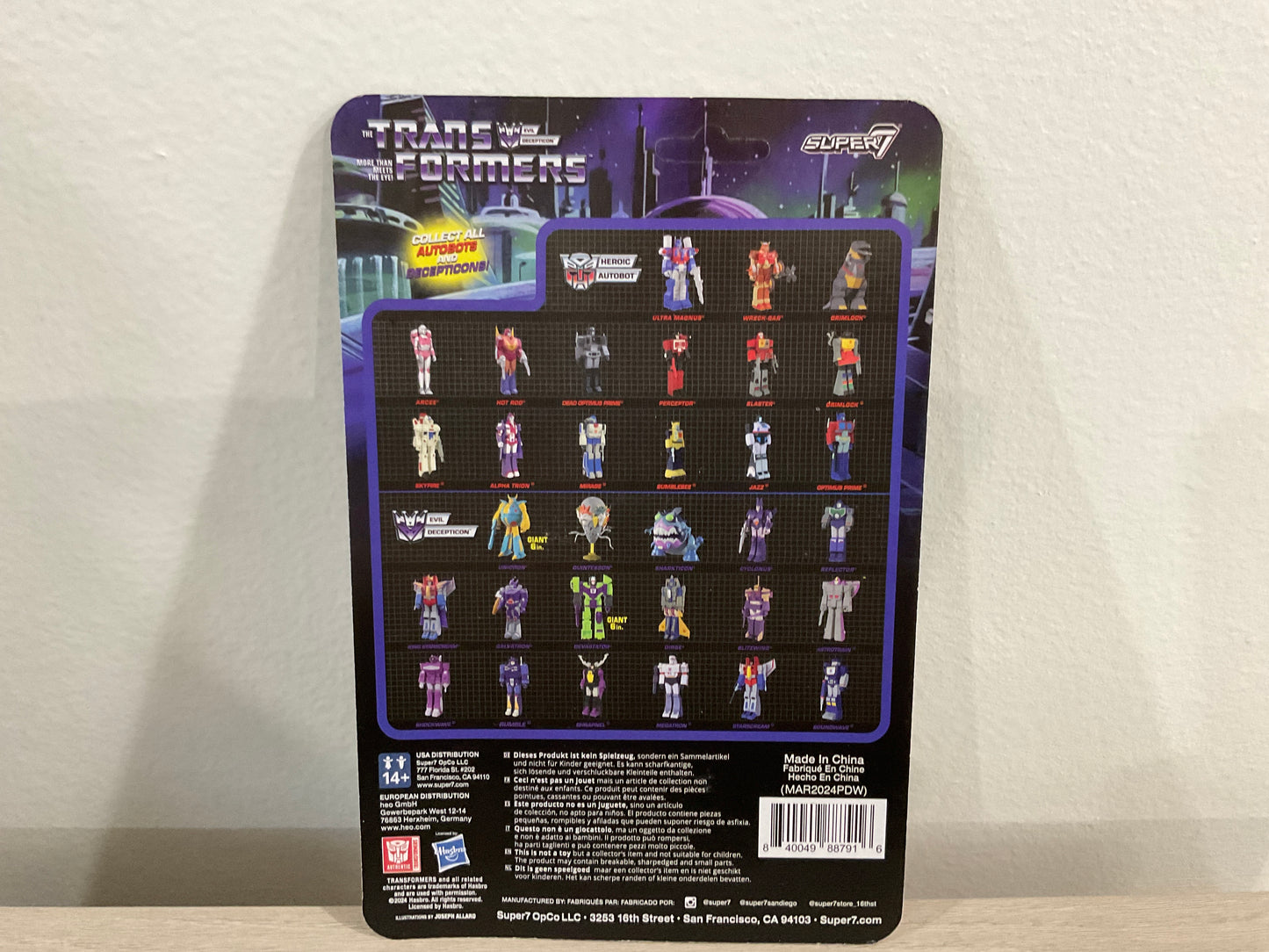 Super7 Transformers Ghost of Starscream Translucent Glitter ReAction 3.75-Inch Figure