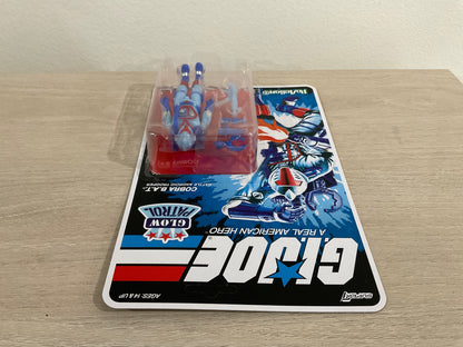 G.I. Joe Super7 ReAction+ Cobra B.A.T. (Glow Patrol - Blue) 4" Action Figure