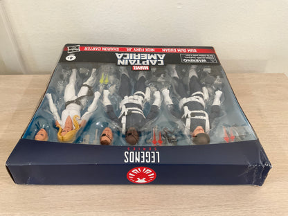 Marvel Legends Series S.H.I.E.L.D. 3-Pack – Dum Dum Dugan, Sharon Carter & Nick Fury Jr. 6" Figures (Damaged Packaging 1)