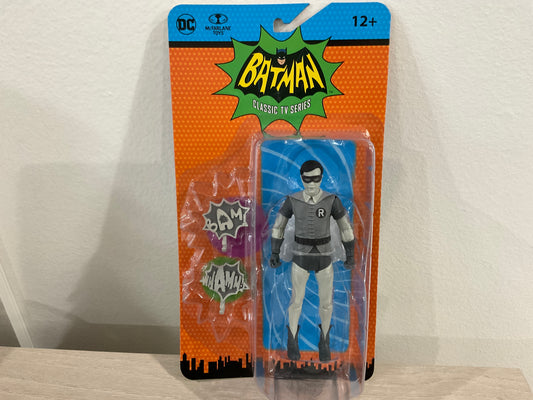 McFarlane Toys DC Retro 66 Robin (Black & White TV Variant) 6-Inch Action Figure (Substandard)