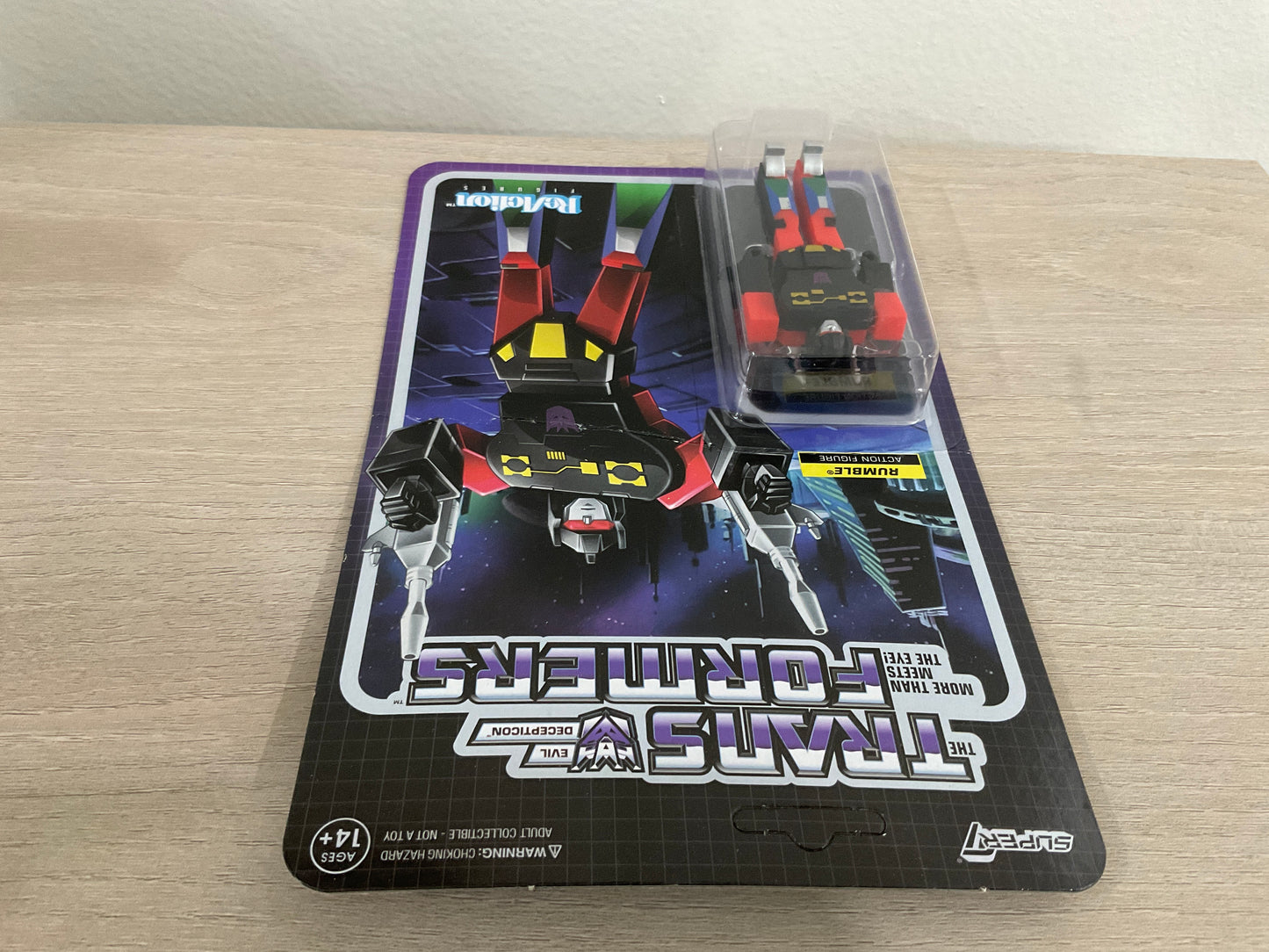Super7 ReAction Transformers – Rumble (Red) 3.75-Inch Action Figure (Substandard)