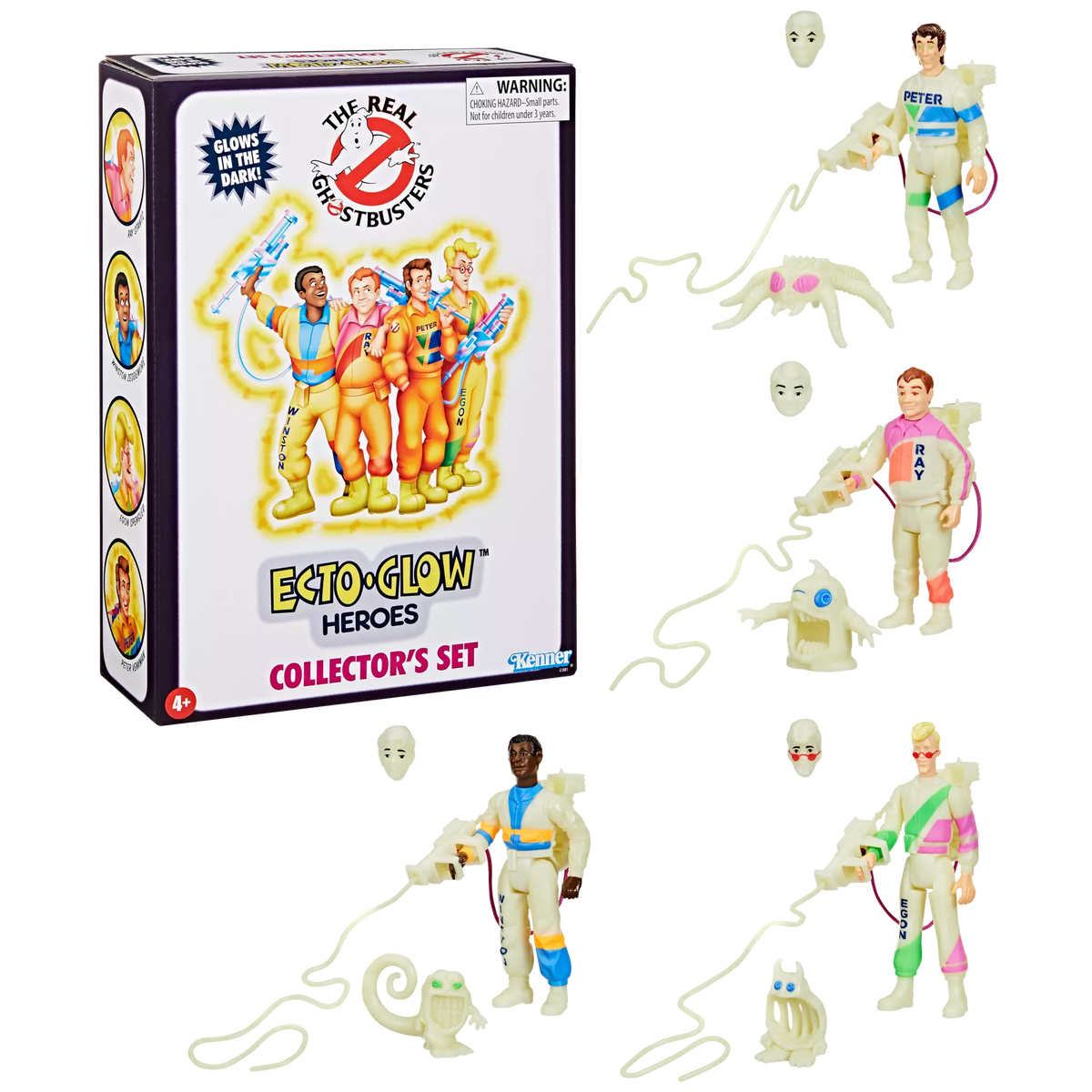 Ghostbusters Kenner Classics Ecto‑Glow Heroes Collector’s Set (4‑Pack)