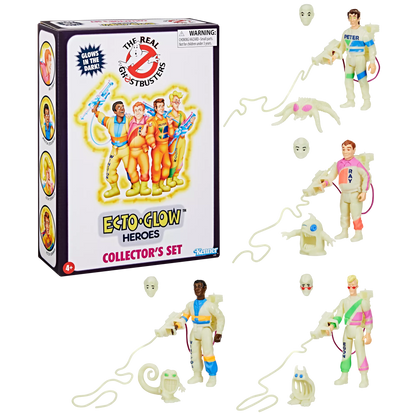 Ghostbusters Kenner Classics Ecto‑Glow Heroes Collector’s Set (4‑Pack)