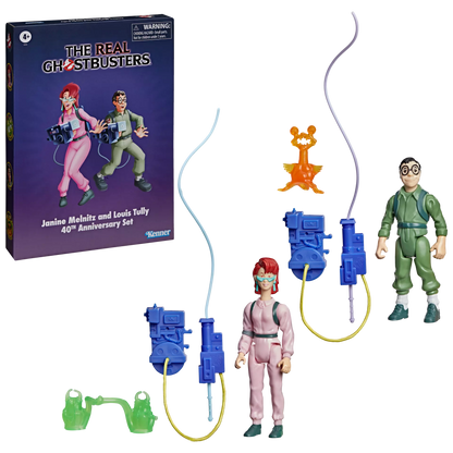 The Real Ghostbusters Kenner Classics Janine Melnitz & Louis Tully 40th Anniversary Set