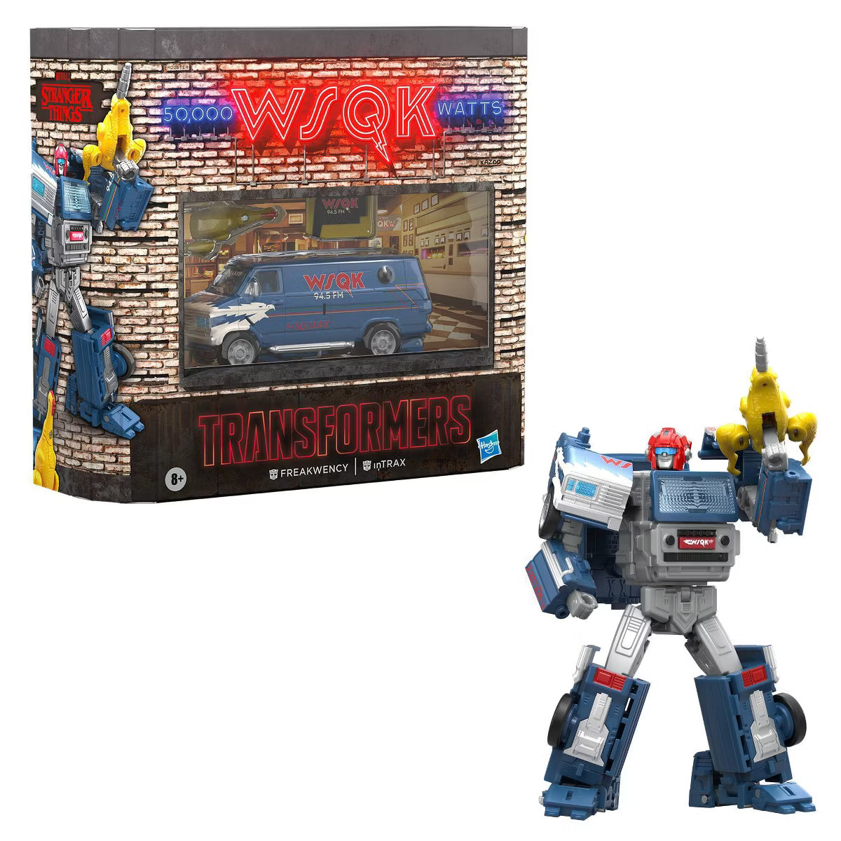 Transformers Collaborative Stranger Things Freakwency & 8-Trax Action Figures