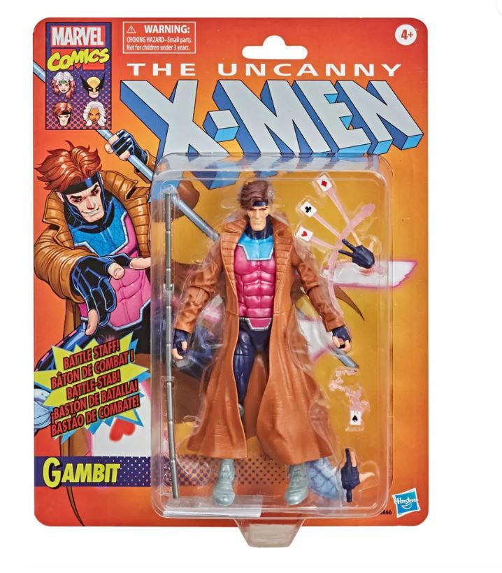 Hasbro Marvel Legends 6" Retro Collection X-Men Gambit Figure (Target Exclusive)