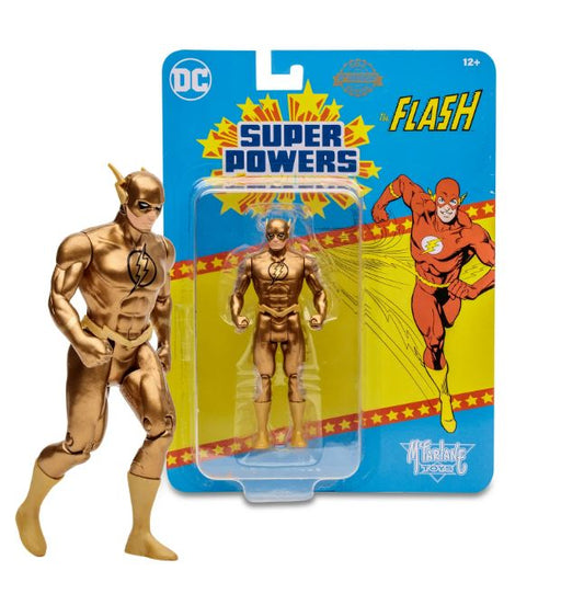 DC  Super Powers 4.5" Figures Wave 6 - The Flash (Gold Variant) Action Figure