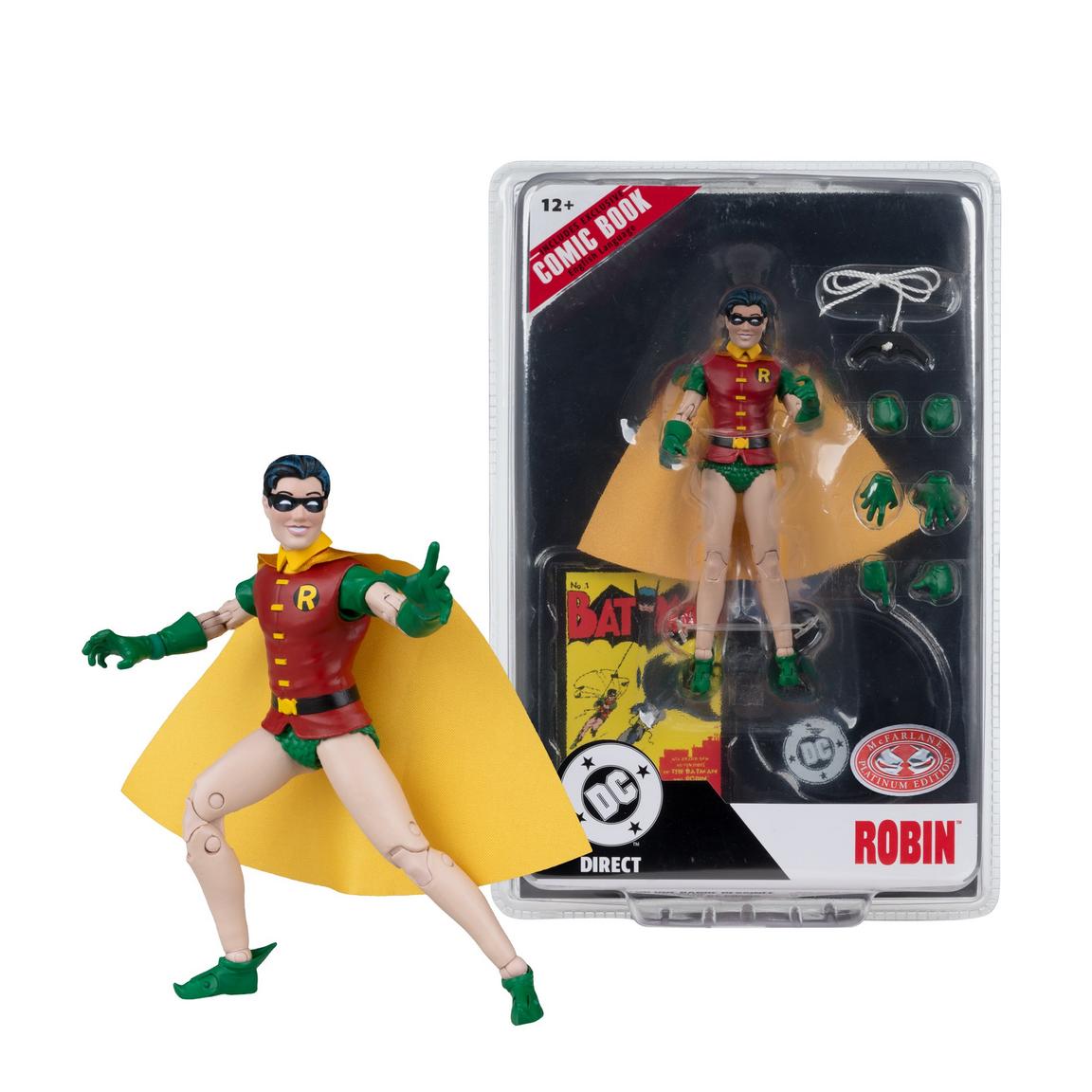 DC Direct Robin Dick Grayson (Batman #1) Red Platinum 7" Action Figure with Comic