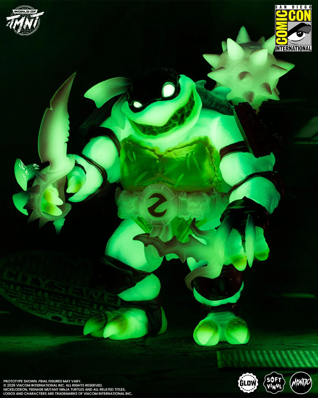 Mondo Teenage Mutant Ninja Turtles Slash Soft Vinyl Figure – Mutagen Glow Variant