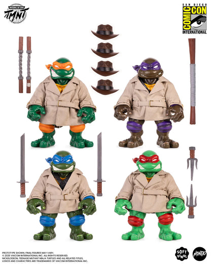 Mondo Teenage Mutant Ninja Turtles Undercover Turtles Soft Vinyl Figures 4-Pack – SDCC 2026 Exclusive