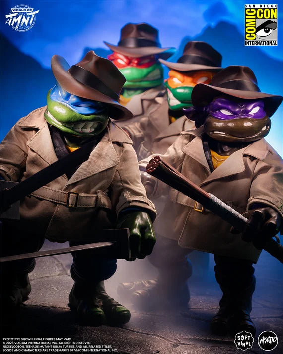Mondo Teenage Mutant Ninja Turtles Undercover Turtles Soft Vinyl Figures 4-Pack – SDCC 2026 Exclusive