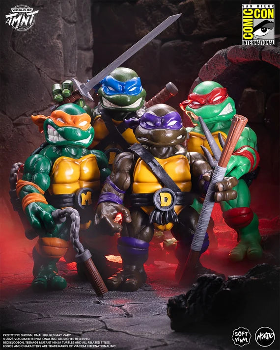 Mondo Teenage Mutant Ninja Turtles Undercover Turtles Soft Vinyl Figures 4-Pack – SDCC 2026 Exclusive