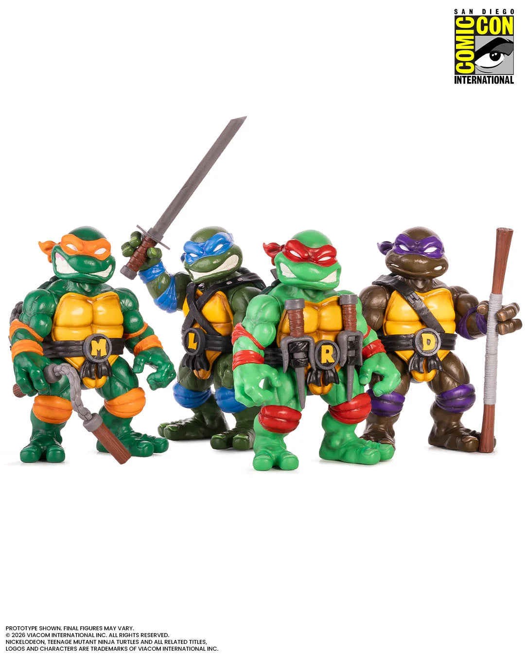 Mondo Teenage Mutant Ninja Turtles Undercover Turtles Soft Vinyl Figures 4-Pack – SDCC 2026 Exclusive