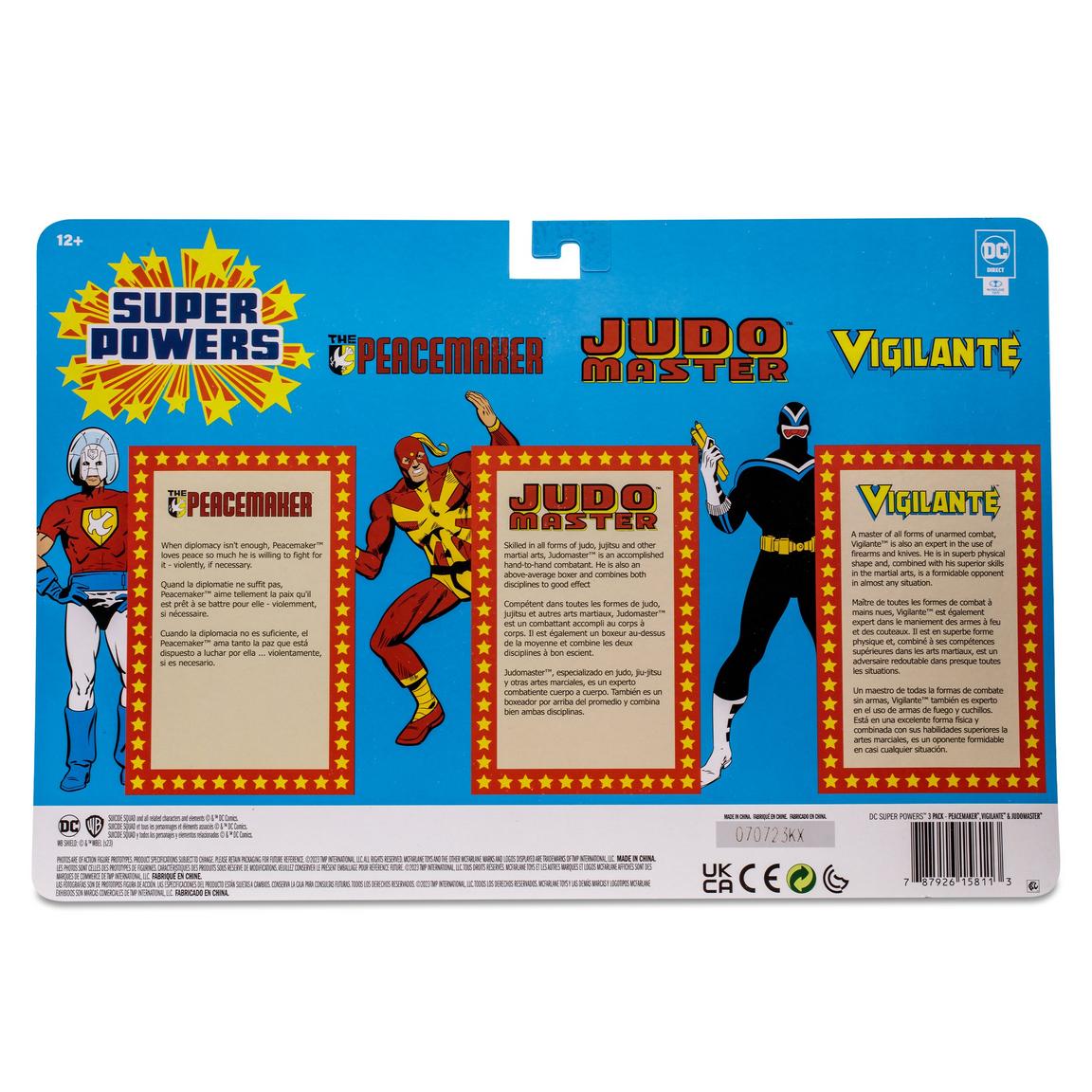 DC Super Powers Peacemaker, Judo Master, and Vigilante 4.5" Action Figure Set 3-Pack