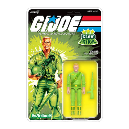 G.I. Joe Super7 ReAction+ Duke (Glow Patrol - Green) 4" Action Figure