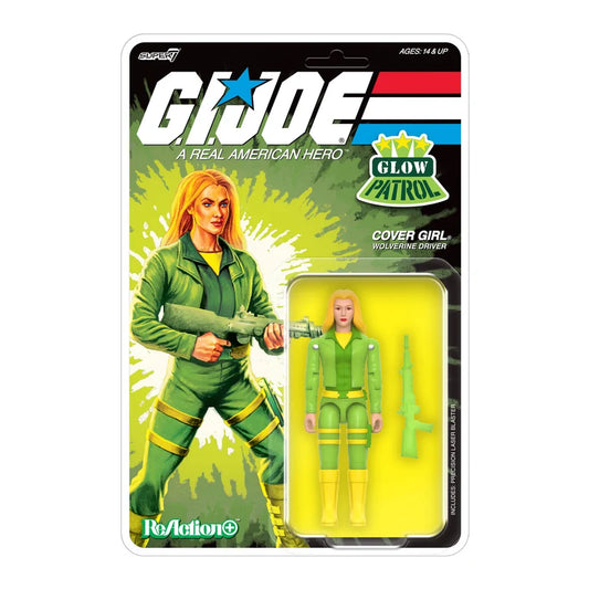 G.I. Joe Super7 ReAction+ Cover Girl (Glow Patrol - Green) 4" Action Figure