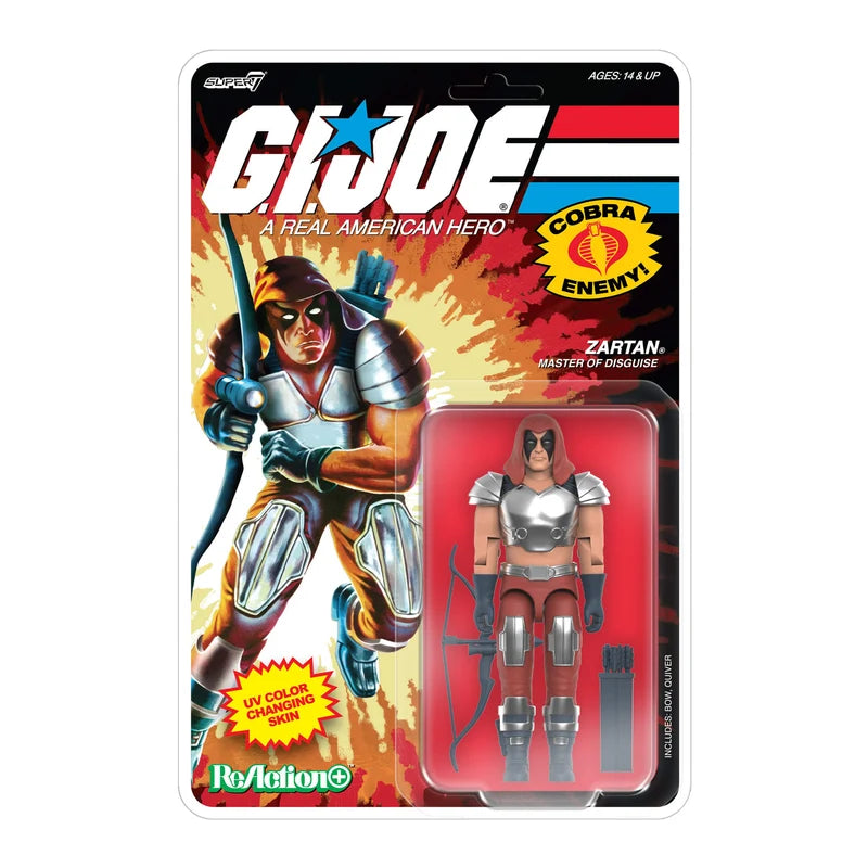 G.I. Joe Super7 ReAction+ Zartan (Comic) 4" Action Figure - Punched Card