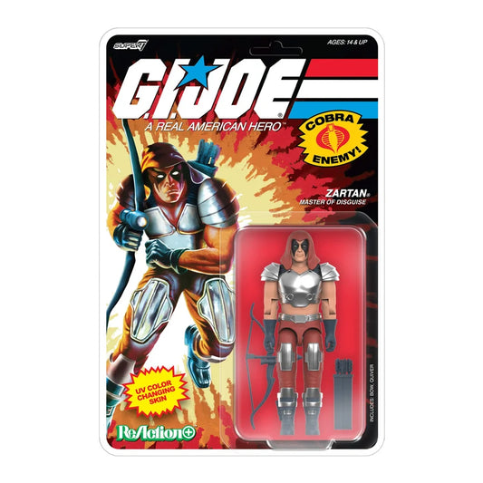 G.I. Joe Super7 ReAction+ Zartan (Comic) 4" Action Figure - Punched Card