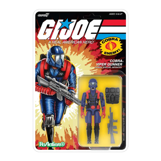 G.I. Joe Super7 ReAction+ Cobra Viper Gunner 4" Action Figure