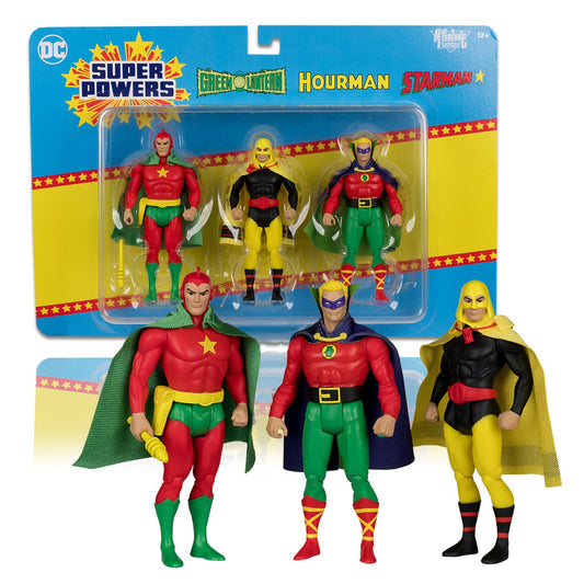 DC Super Powers Green Lantern, Hourman, and Starman 3-Pack 4.5" Figures