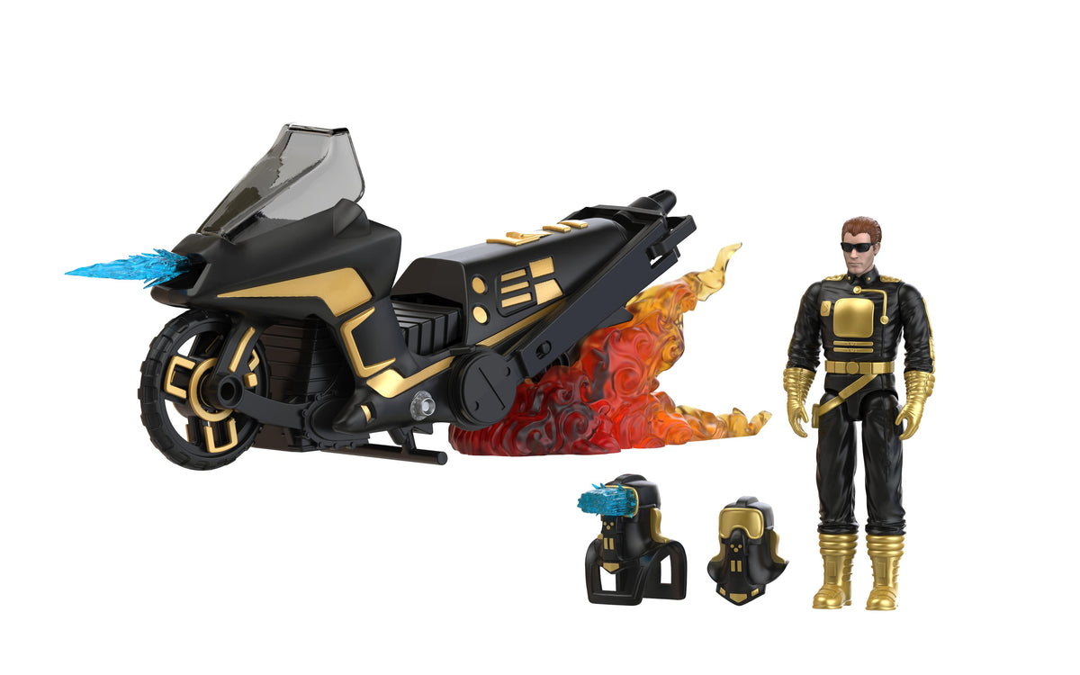 M.A.S.K. 40th Anniversary Condor Black & Gold Transforming Vehicle with Brad Turner