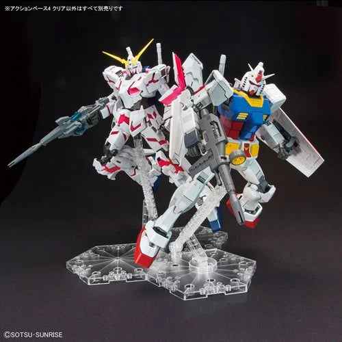 Bandai Spirits Action Base 4 Clear 1:100 Scale Gundam Model Kit Display Stand