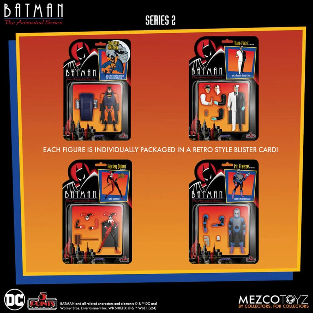 Mezco 5 Points Batman The Animated Series Series 2 Deluxe Box Set of 4 Figures