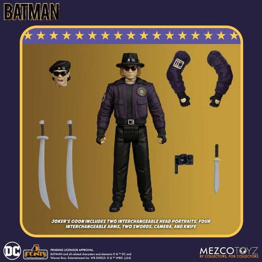 Mezco Batman (1989) 5 Points Figure Collection Joker Goon 3.75" Retro Cardback