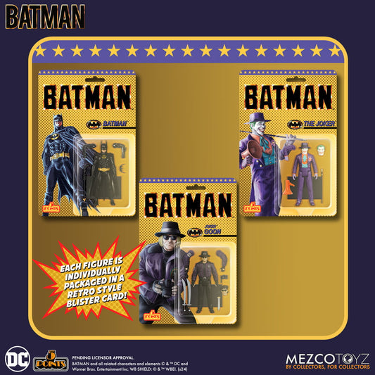 Mezco Batman (1989) 5 Points Figure Collection Set of 3