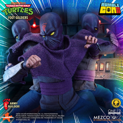 Mezco One:12 Collective TMNT Foot Soldiers Army Builder Set – Cartoon Version