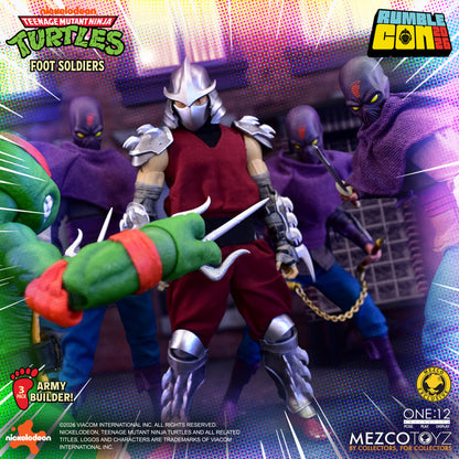 Mezco One:12 Collective TMNT Foot Soldiers Army Builder Set – Cartoon Version