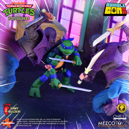 Mezco One:12 Collective TMNT Foot Soldiers Army Builder Set – Cartoon Version