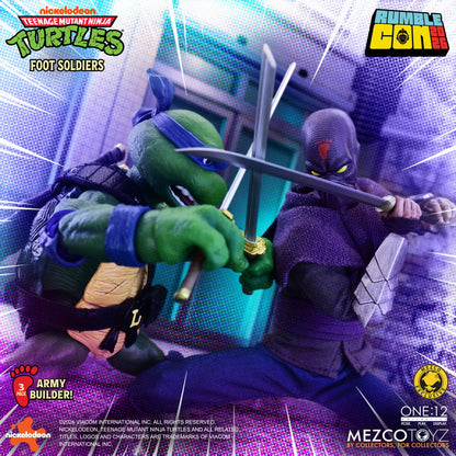 Mezco One:12 Collective TMNT Foot Soldiers Army Builder Set – Cartoon Version