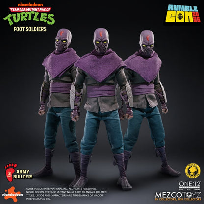 Mezco One:12 Collective TMNT Foot Soldiers Army Builder Set – Cartoon Version