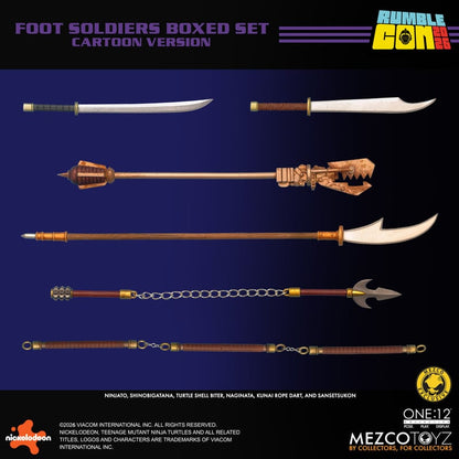 Mezco One:12 Collective TMNT Foot Soldiers Army Builder Set – Cartoon Version