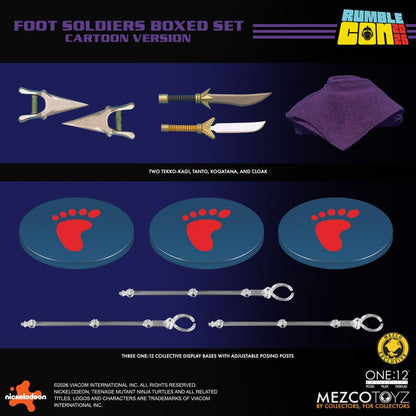 Mezco One:12 Collective TMNT Foot Soldiers Army Builder Set – Cartoon Version